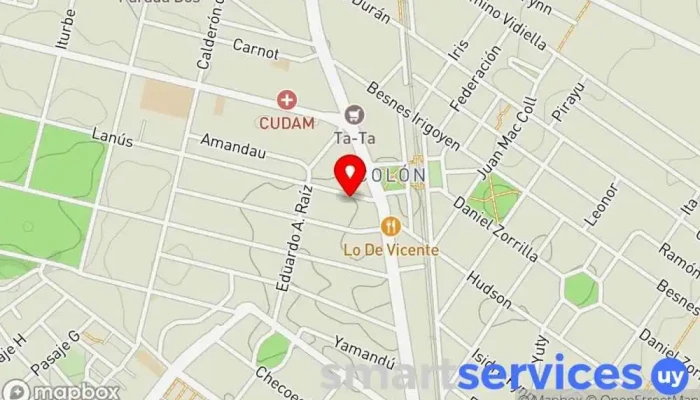 mapa de RPM Metal Radio Uruguay Oficinas de empresa en Montevideo