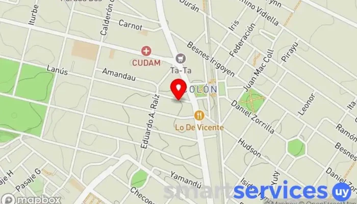 mapa de RPM Stream Radio Emisora de radio en Montevideo