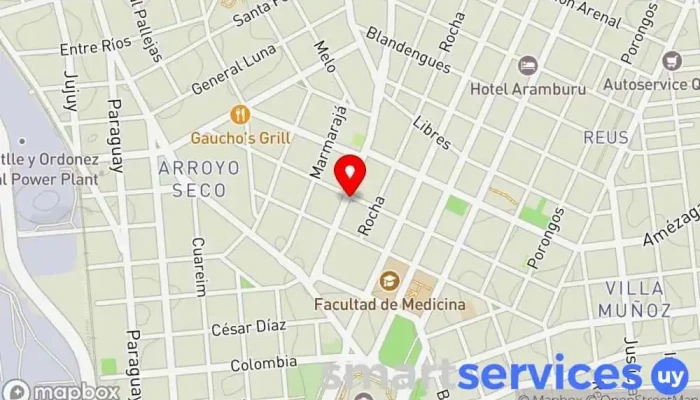 mapa de SAGE SRL Tienda de artículos de pesca en Montevideo