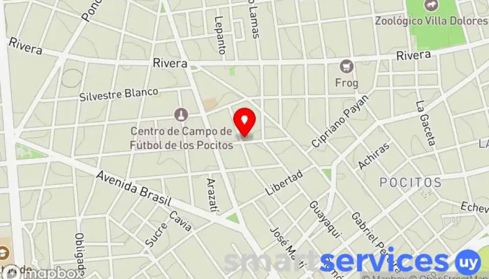 mapa de Saint Germain Boulangerie Panadería, Pastelería, Pastelería francesa en Montevideo