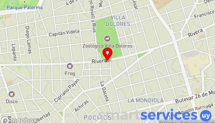 mapa de Salón RED RIVERA Lounge, Oficina de cambio de divisas en Montevideo
