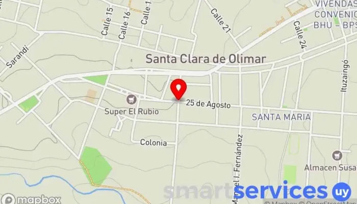 mapa de Santa Clara De Olimar  en Santa Clara De Olimar