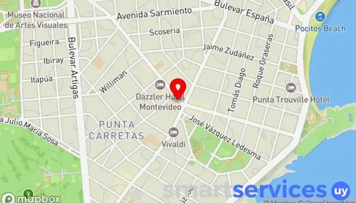 mapa de Say Cheese Restaurante, Tienda de delicatessen en Montevideo
