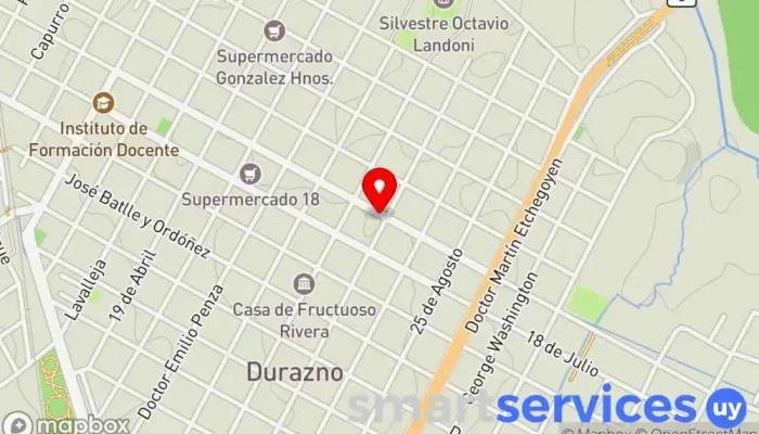 mapa de Seguros Herrera & Herrera Compañía de seguros en Durazno