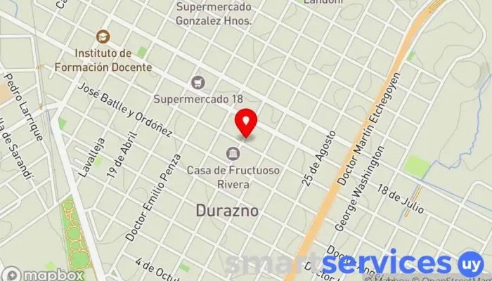 mapa de Seguros Sura Compañía de seguros en Durazno