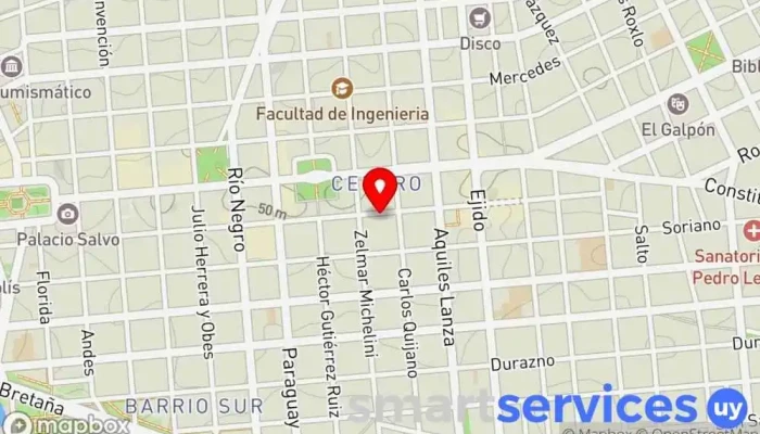 mapa de SENDEROS GROUP Agencia de visitas turísticas en Montevideo
