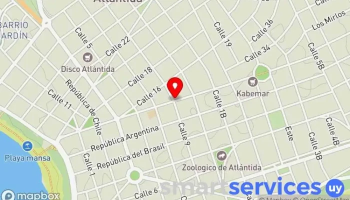 mapa de SeniorTravel Agencia de viajes en Atlántida