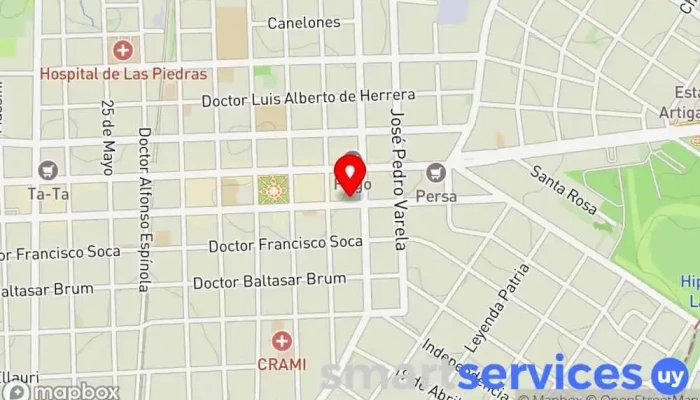 mapa de Servicios Inmobiliarios Las Piedras Agencia inmobiliaria en Las Piedras