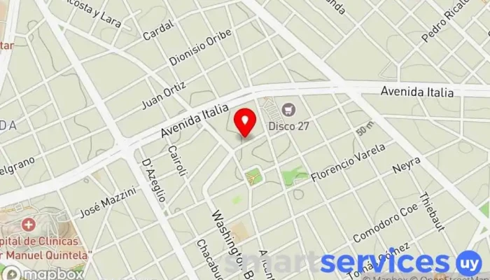 mapa de Sin Sol Alquiler de equipo audiovisual en Montevideo
