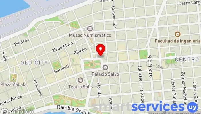 mapa de SIUR Viajes Agencia de viajes en Montevideo