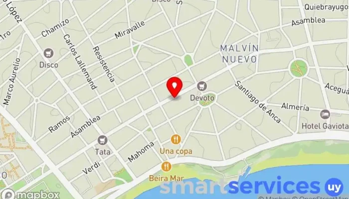 mapa de Sound Shop Comercio en Montevideo