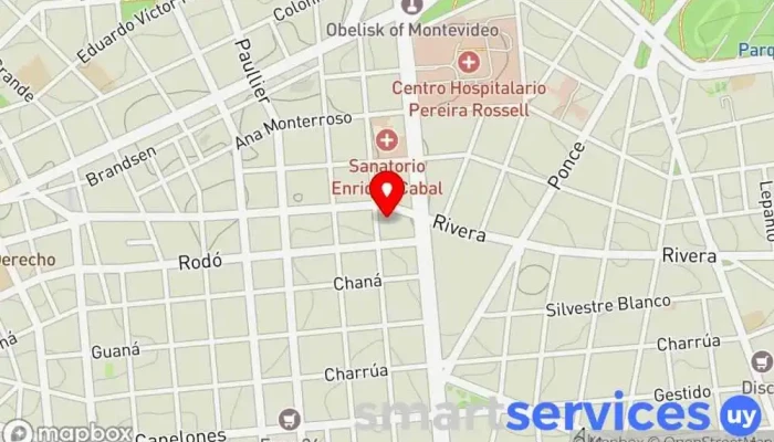 mapa de St. Brendan's School Escuela en Montevideo