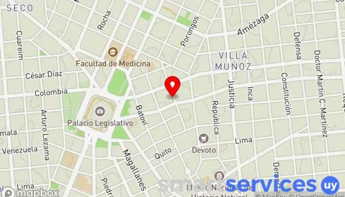 mapa de Tafesur Empresa de trabajo temporal en Montevideo
