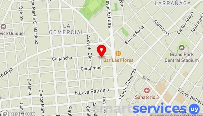 mapa de Taller radio DobleR Taller de reparación de automóviles en Montevideo