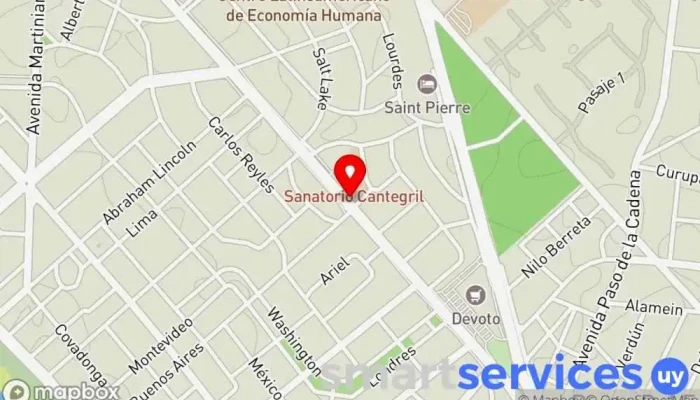 mapa de Taxi Cantegril Parada de taxis en Punta del Este