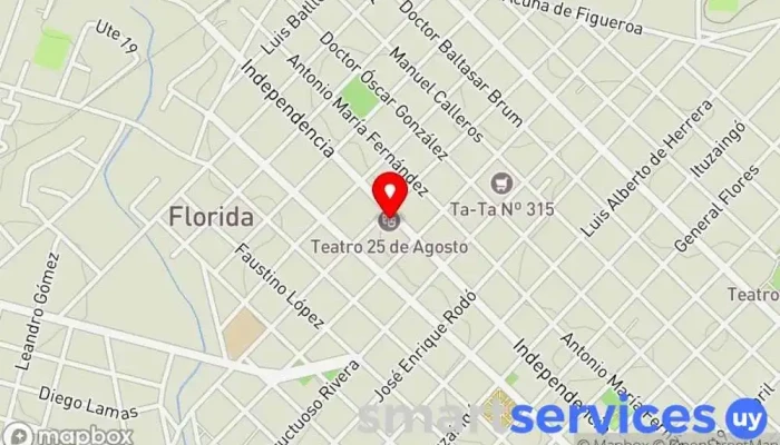 mapa de Teatro 25 de Agosto Teatro en Florida