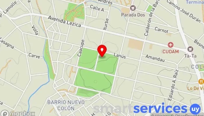 mapa de Teatro de Verano de Colón Anfiteatro en Montevideo