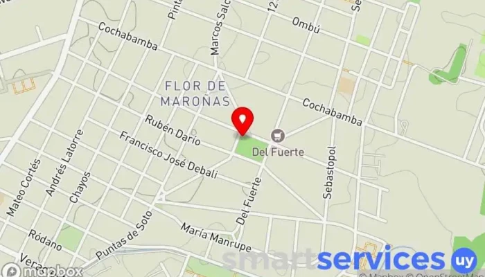 mapa de Teatro Flor de Maroñas Teatro, Arte en Montevideo