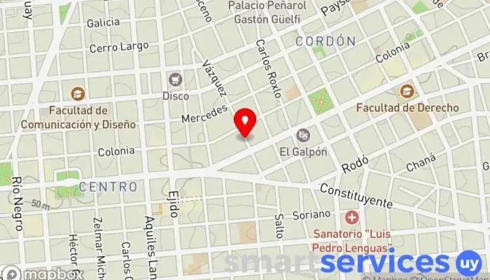 mapa de Tecnomovil Tienda de móviles, Tienda de electrodomésticos, Tienda de reparación de teléfonos móviles en Montevideo