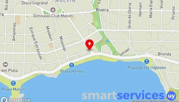 mapa de Terminal 526 Malvin Estación de autobuses en Montevideo