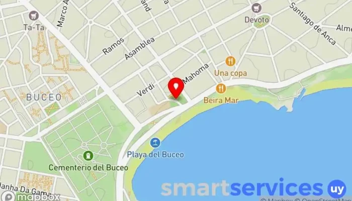 mapa de Terminal 538 Buceo - COME S.A. Departamento de Transporte en Montevideo