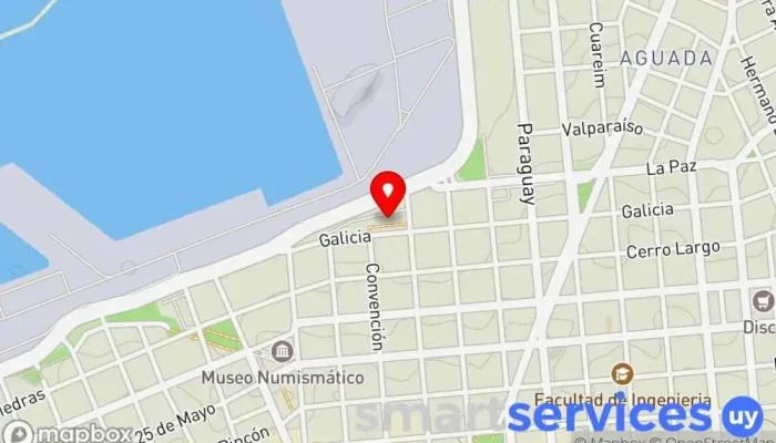 mapa de Terminal Baltazar Brum Estación de autobuses en Montevideo