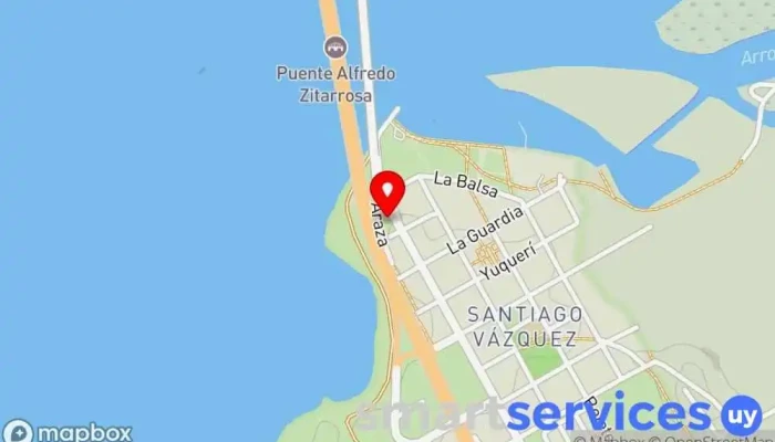 mapa de Terminal Barra Santa Lucía Estación de autobuses en Ciudad del Plata