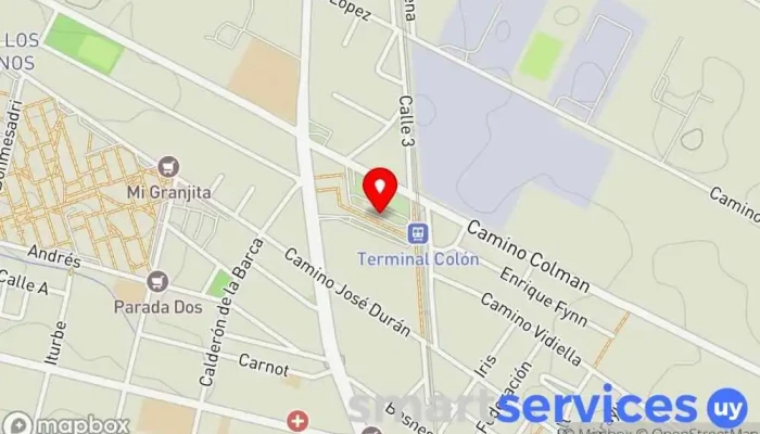 mapa de Terminal Colon Bus stop en Montevideo