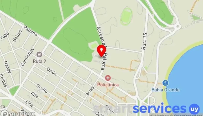 mapa de Terminal de Ómnibus de La Paloma Empresa de autobuses en La Paloma