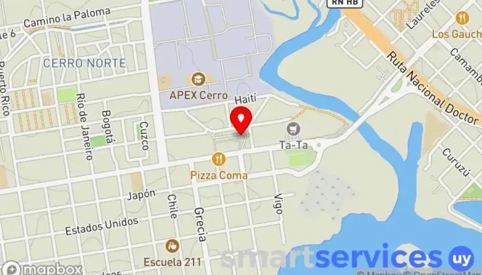 mapa de Terminal de Ómnibus del Cerro | STM Estación de autobuses en Montevideo