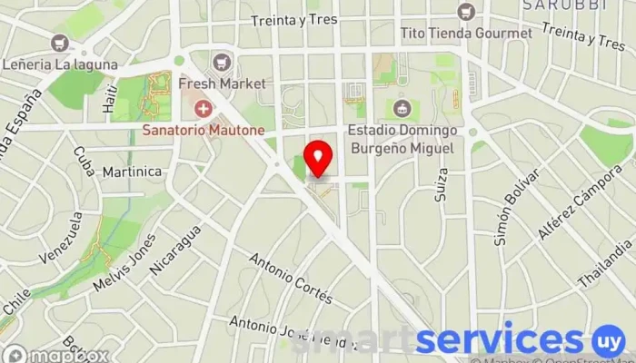mapa de Terminal Maldonado Estación de autobuses en Maldonado