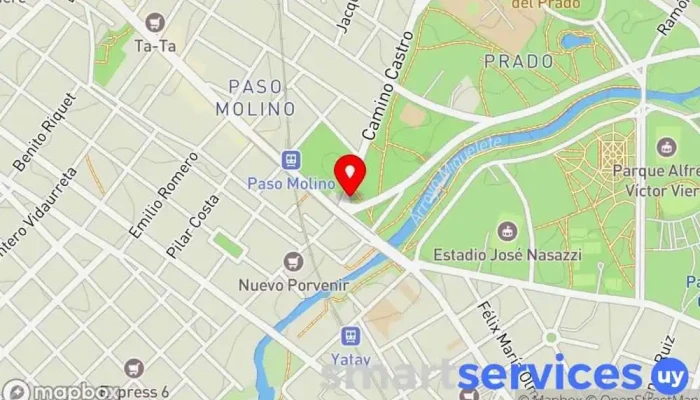 mapa de Terminal Paso Molino | STM Estación de autobuses en Montevideo