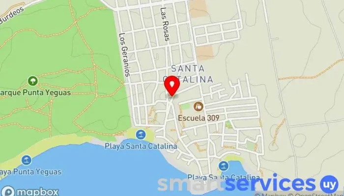 mapa de Terminal Santa Catalina Estación de autobuses en Montevideo