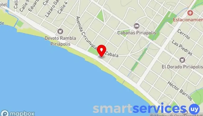 mapa de Terrazas Al Mar Agencia de alquiler de alojamientos para vacaciones en Piriápolis