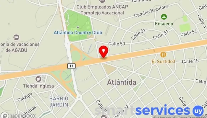 mapa de Tienda Viajes - Atlántida Agencia de viajes en Atlántida