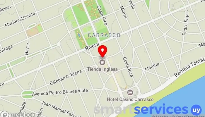 mapa de Tienda Viajes - Schroeder y Arocena Agencia de viajes en Montevideo