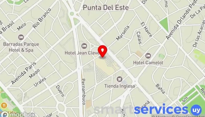 mapa de Tienda Viajes Agencia de viajes en Punta del Este