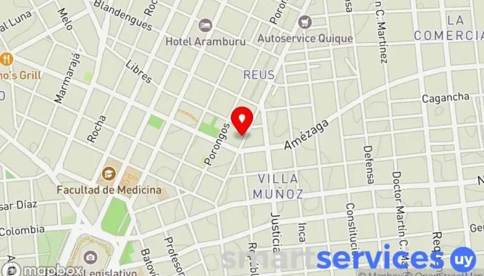 mapa de Time Básicos Armazones, lentes de sol Arenal Grande, Montevideo Tienda de gafas de sol en Montevideo