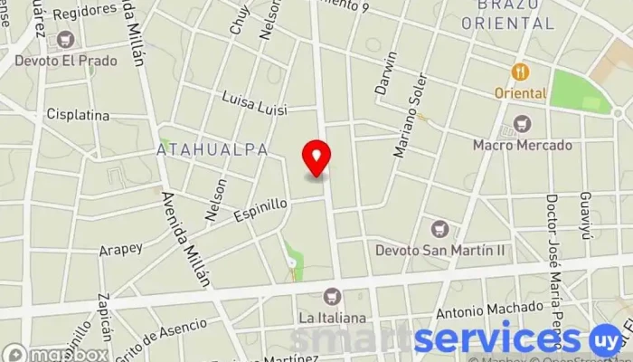 mapa de Todo Taxi Repuestos Tienda de repuestos para automóviles en Montevideo
