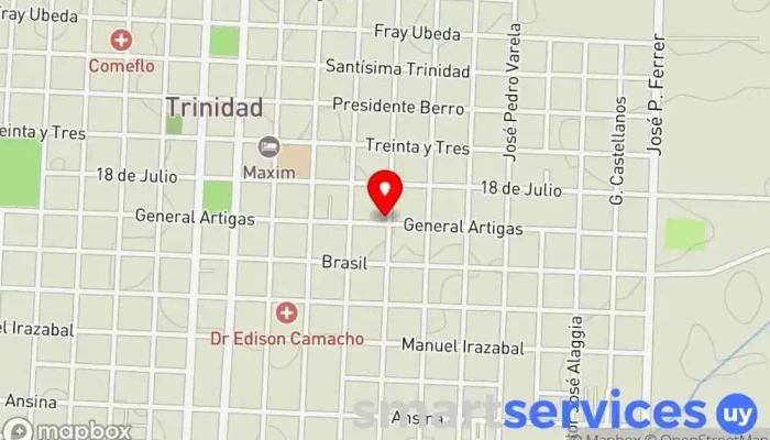 mapa de Travesía Al Sur Radio Empresa de medios de comunicación en Trinidad