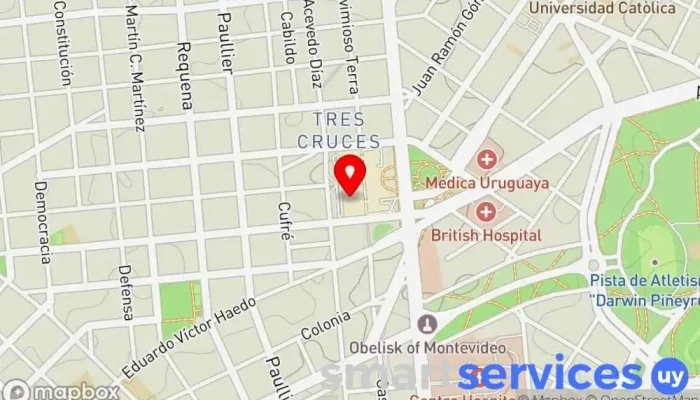 mapa de TTL - Transportes Turismo Ltda Servicio de transporte en Montevideo