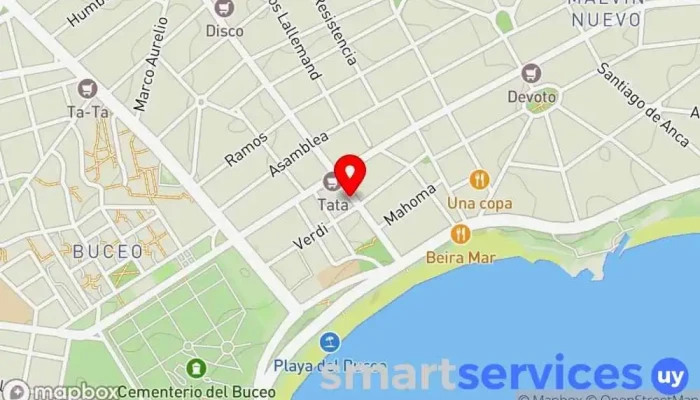 mapa de Tumirada Optica Óptica en Montevideo