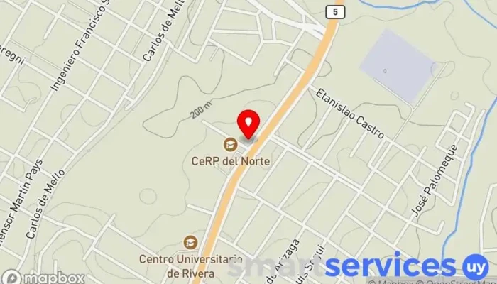 mapa de TURIL S.A. Servicio de transporte en Rivera