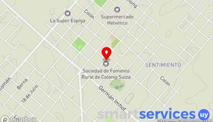 mapa de Turismo Colonia Este Agencia de viajes en Nueva Helvecia