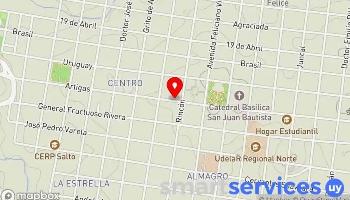 mapa de Tus lentes Óptica en Salto