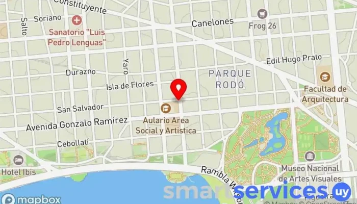 mapa de UNI Radio Emisora de radio en Montevideo