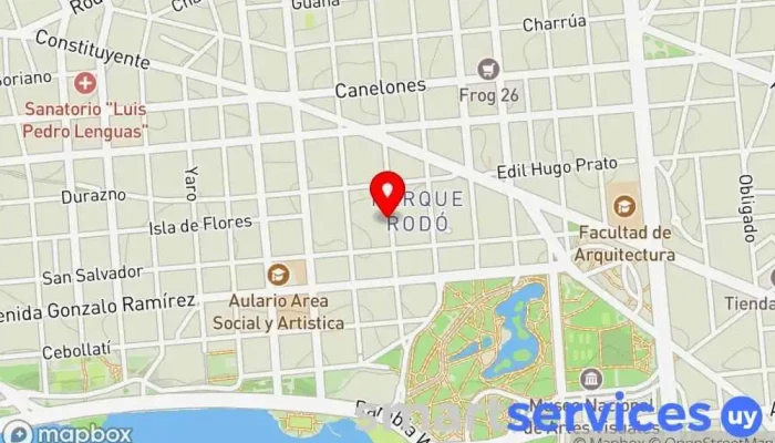 mapa de Urbana Emisora de radio en Montevideo