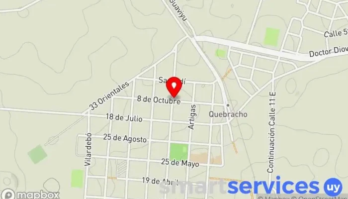 mapa de UTE Oficinas de empresa en Quebracho
