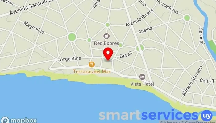 mapa de UTE Oficina Comercial La Floresta Oficinas de empresa en La Floresta