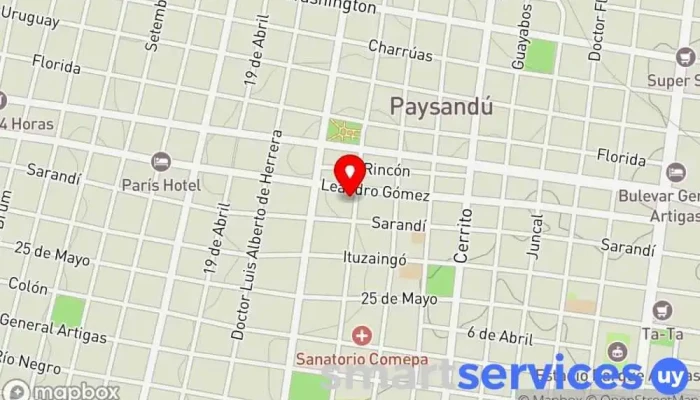 mapa de Utu Escuela Técnica Paysandú 